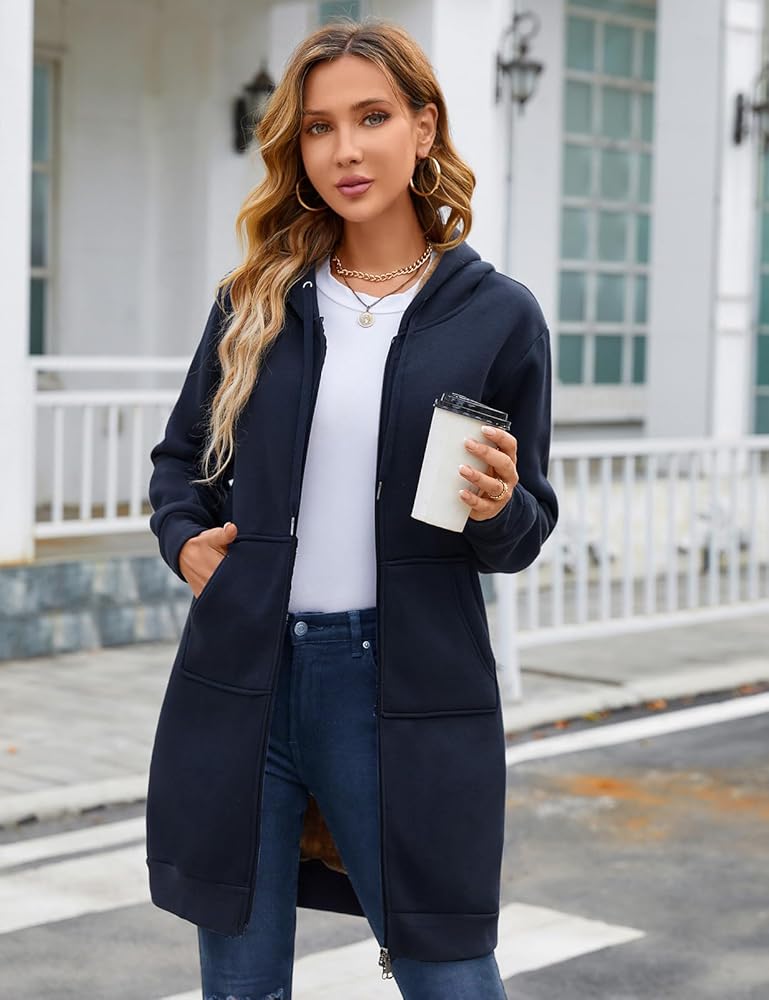 FIYOTE Sweater Femme Outwear A Capuche Chaud Laine Polaire Zippé Veste Blouson Pull épaisse