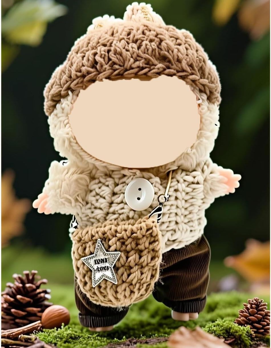 Doll Clothes Set & Outfit for Blind Box Dolls of 5.91-6.7inch (15-17cm) with Accessories Luxury Chic Stylish Adorable Cute Unique Style of Dolls Clothes for Dress up 4 Pieces (No Doll) (E)