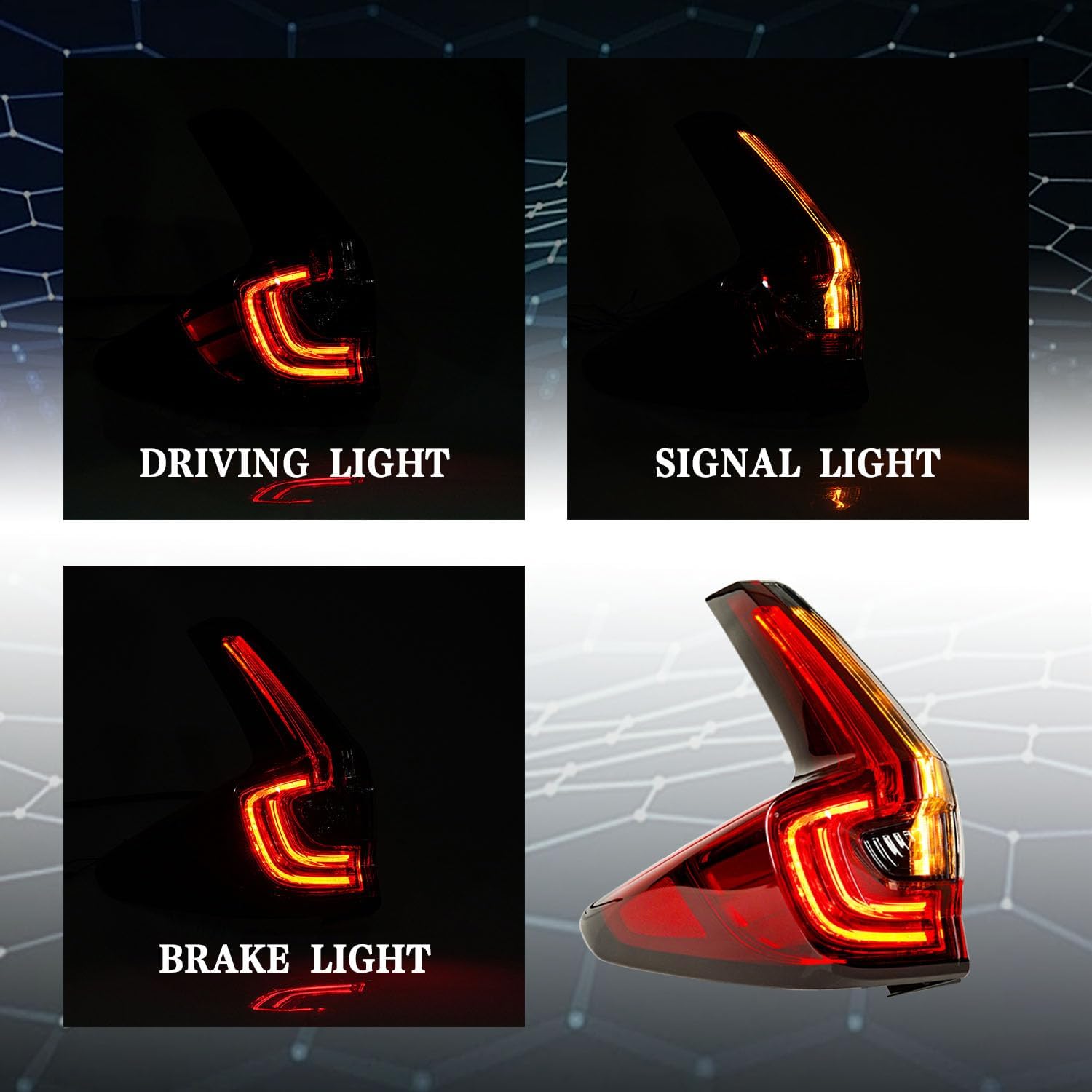 LED Tail Light Compatible with 2020 2021 2022 Honda CRV CR-V Replacement for HO2804122 33550-TLA-A21 Outer Taillight Rear Lamp Left Driver Side