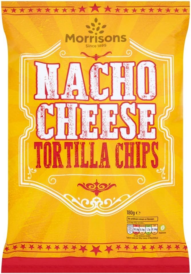 Morrisons Nacho Cheese Tortillas, 180g Amazon.co.uk Grocery