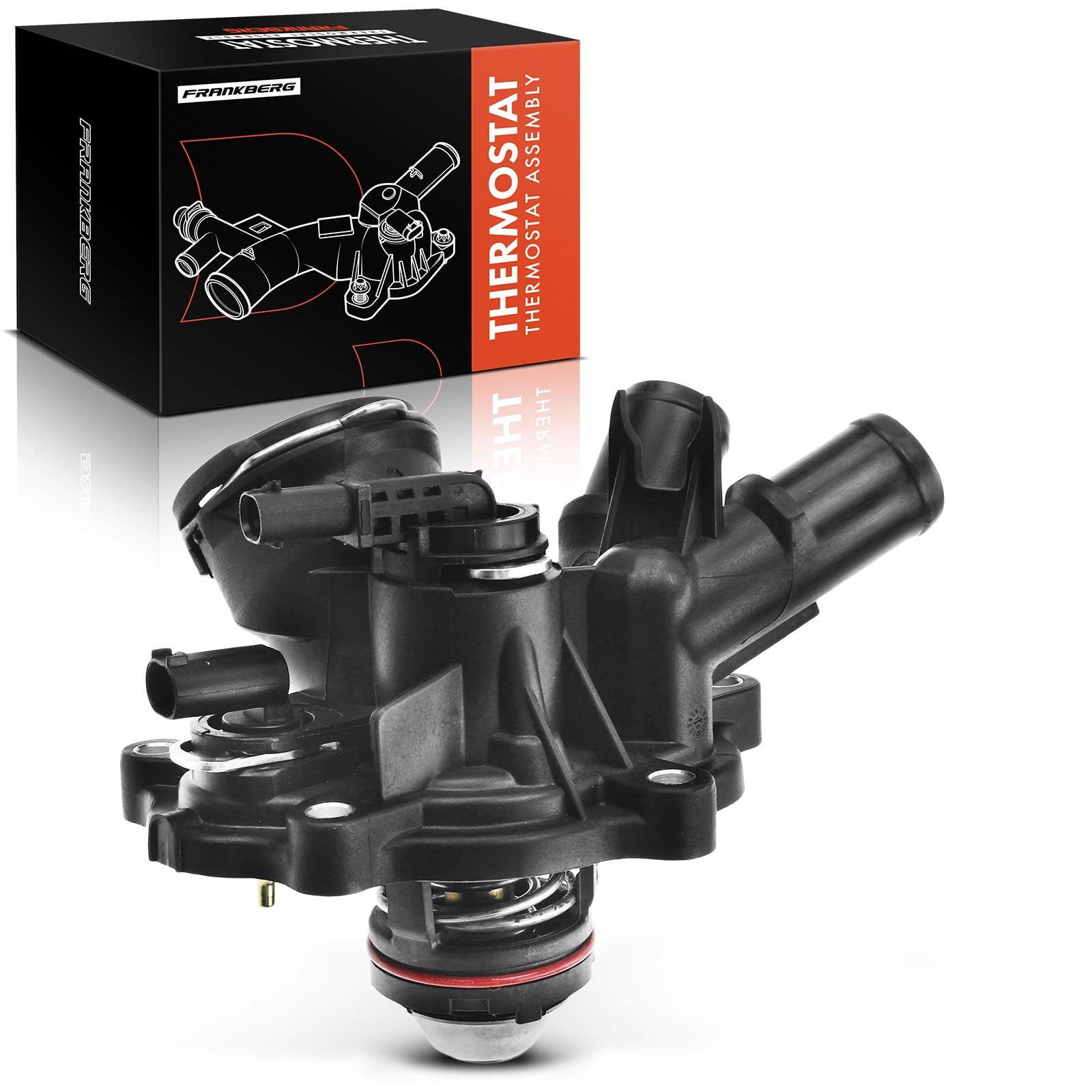 Frankberg Termostato del liquido di raffreddamento 2712000315 | Compatibile con: SLK R172, Classe E W212, Classe C Coupé C204, Classe E Modello T S212, Classe E Cabriolet A207