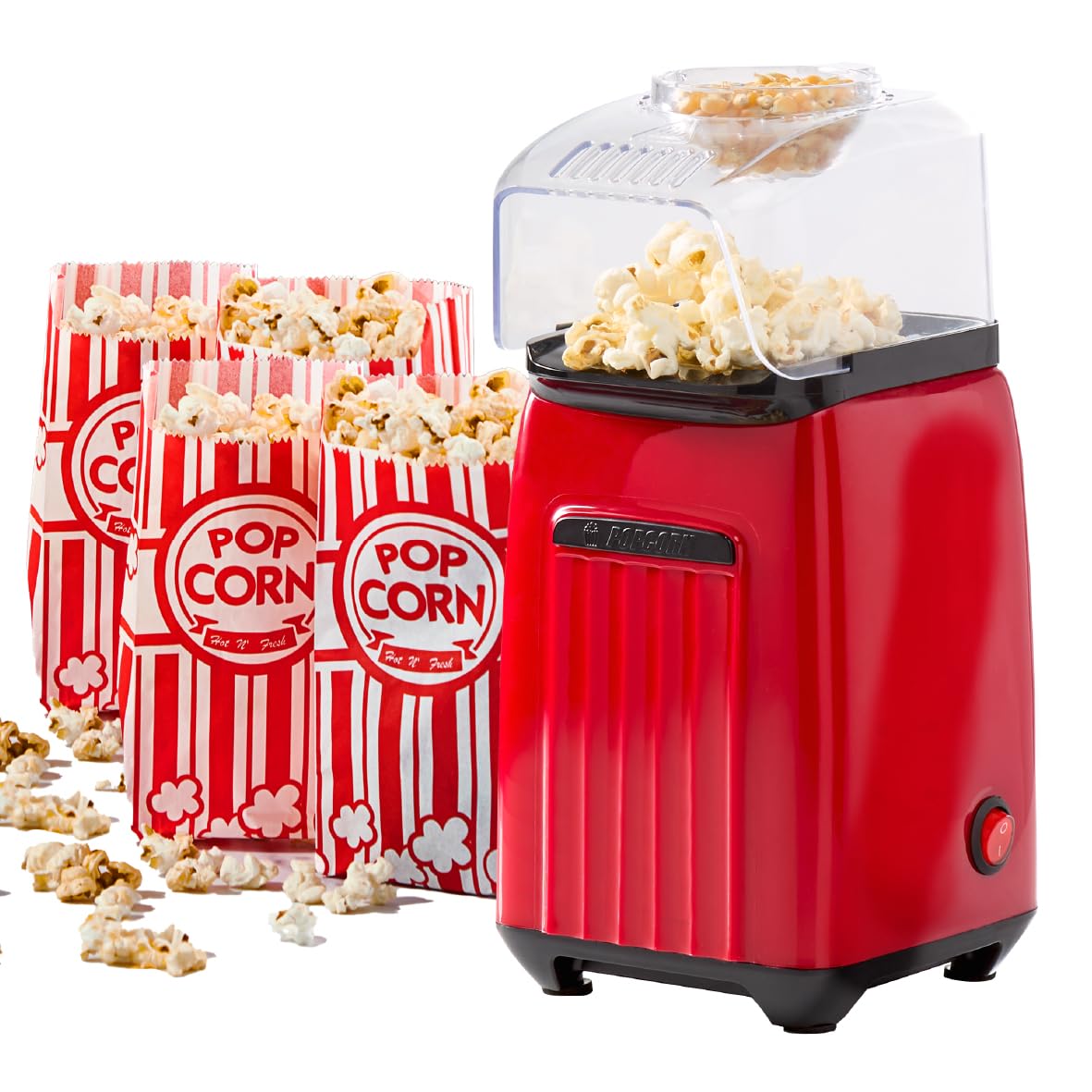 Global Gizmos 50900 Fat Free Hot Air Popcorn Maker Machine