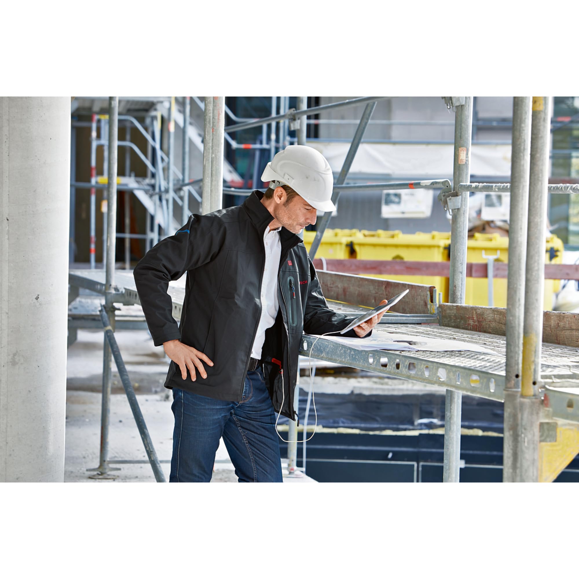 Bosch Professional chaqueta calefactable GHJ 12+18V XA (incl. adaptador de carga USB GAA 12V-21) - Talla 3XL