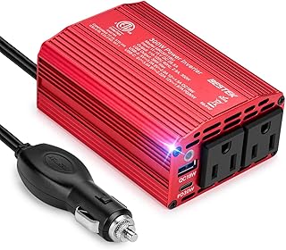 BESTEK 300W Power Inverter - DC 12V to 110V AC Converter, Fast Car Charger Adapter with 30W USB-C/18W Quick Charge/Dual 110V AC Car Plug Outlet for Laptop