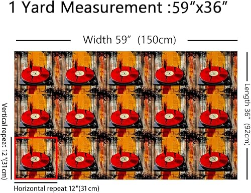 Miniatura 2 de jejeloiu The Yard - Tapicería de vinilo retro de los años 83 para sillas, tocadiscos de 3 yardas para proyectos de bricolaje en el hogar, decoración