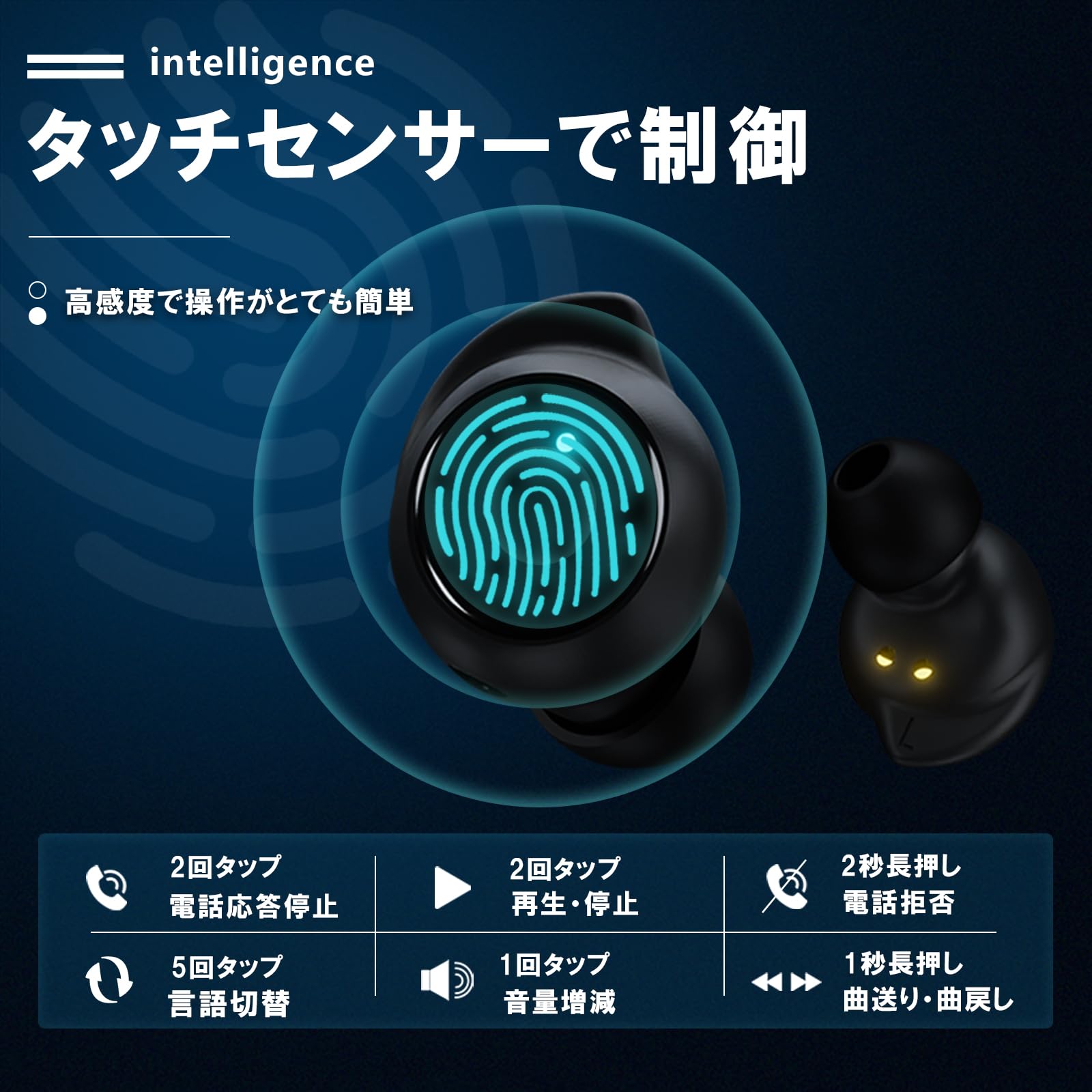 Amazon.co.jp: YUNIA Y100 イヤホン bluetooth ワイヤレスイヤホン 48