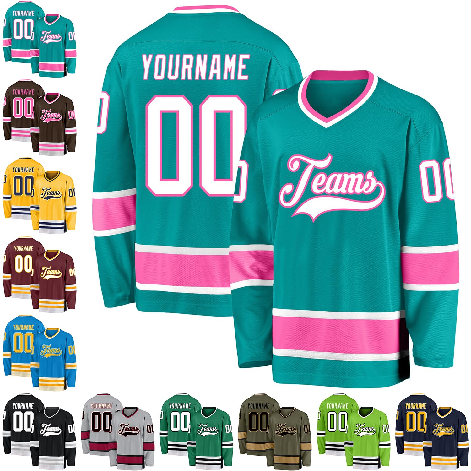 Custom Black White-Gray Hockey Jersey Personalized Sports Hockey Jersey for Men Women Youth