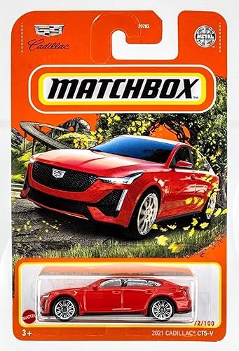 Matchbox 2022 - 2021 Cadillac CT5-V - Rojo - 72/100 - Se envía burbujas envueltas en una caja