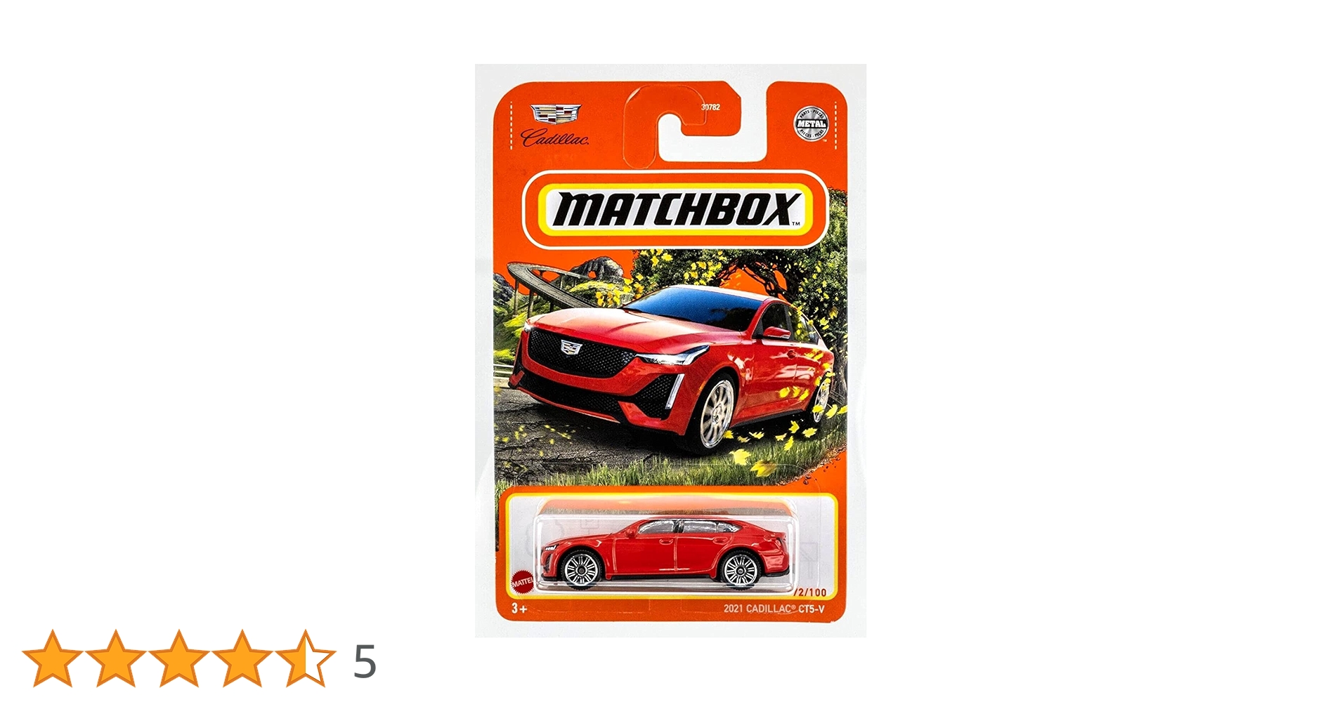 Matchbox 2022 - 2021 Cadillac CT5-V - Red - 72/100 - Ships
