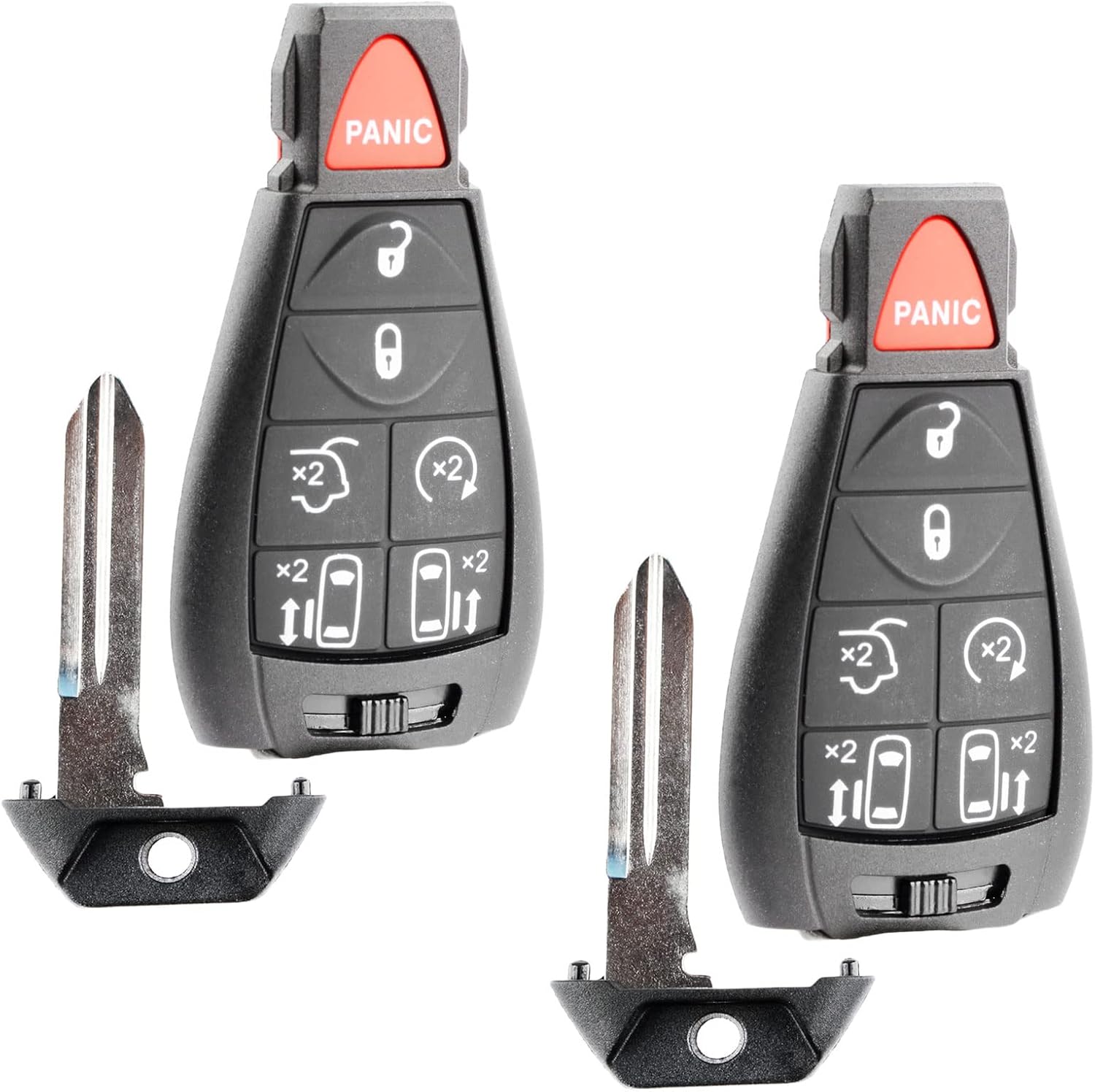 USARemote Key Fob Remote for 2008 2009 2010 2011 2012 2013 2014 2015 2016 2017 2018 Chrysler Town Country Dodge Caravan Volkswagen Routan 7-Button M3N5WY783X IYZ-C01C Programming Guide Included 2Pack