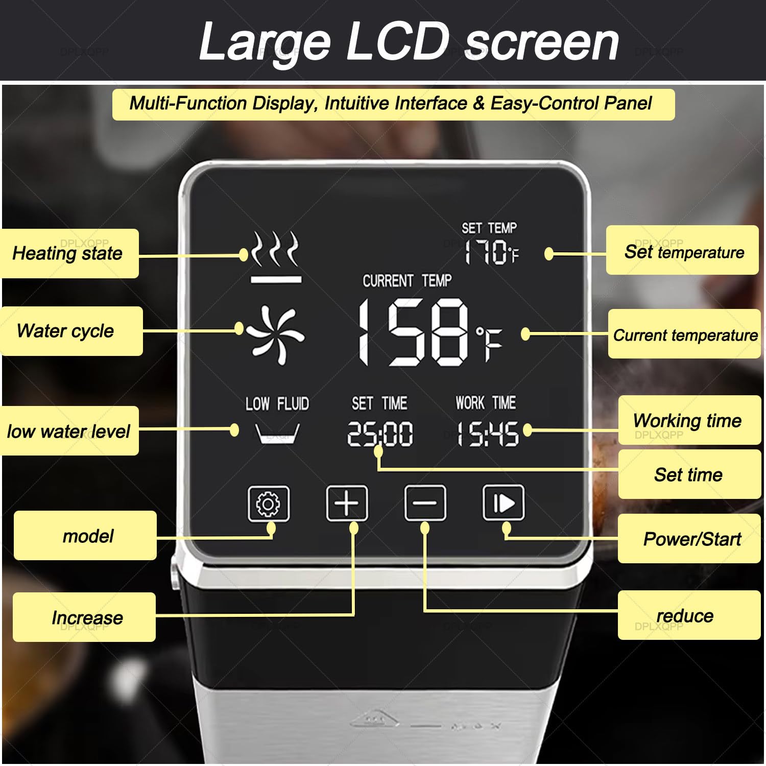 Máquina Sous Vide 1600w De Alta Potencia para Cocinas Comerciales,Calentamiento Rápido En Baño María 70l,Control Preciso ±0.1°c,Ideal para Restaurantes con Alto Volumen