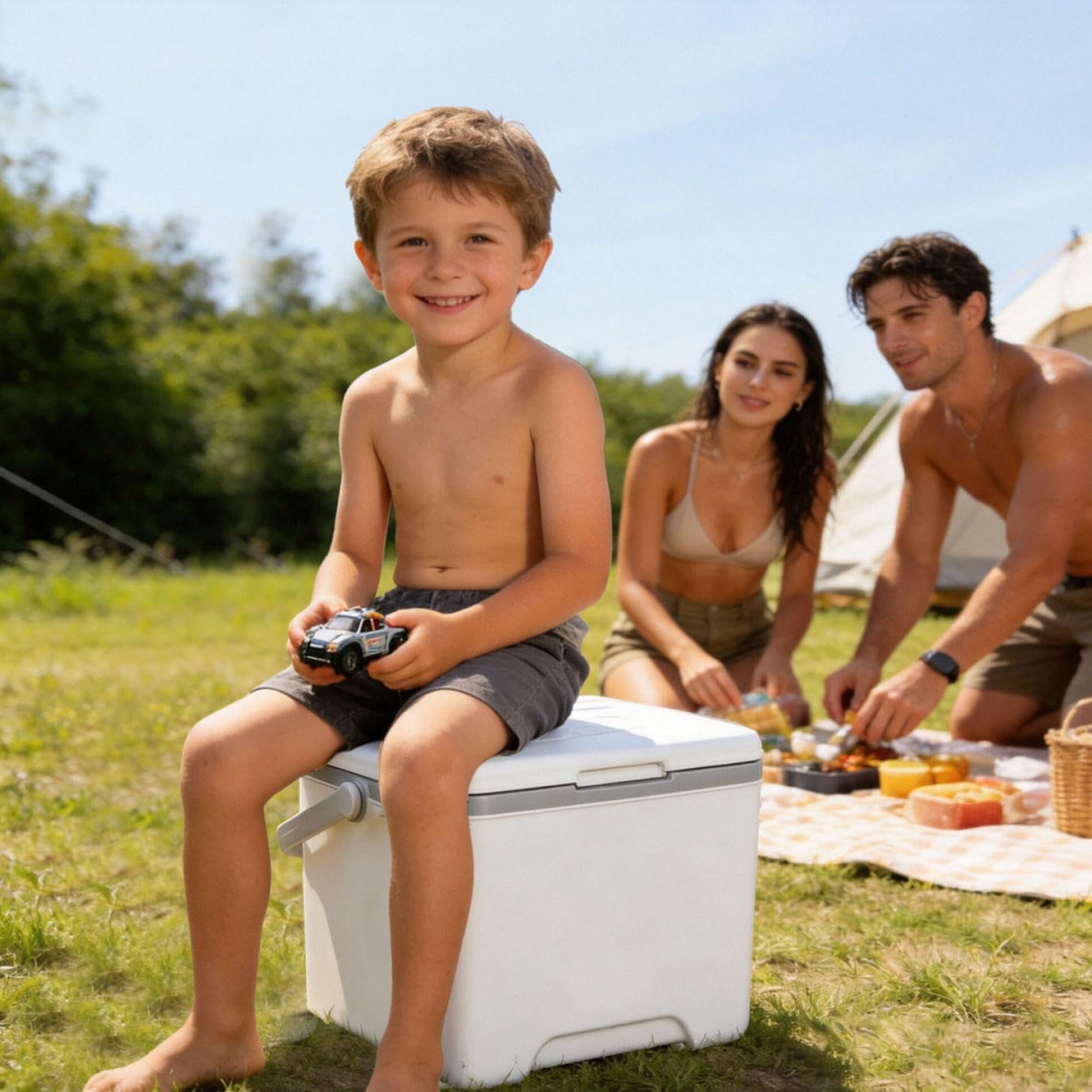 Kleine Kühlbox,Isolierbox Kühlung - Kühltasche für unterwegs - Outdoor Thermobox für Camping, Picknick & Garten