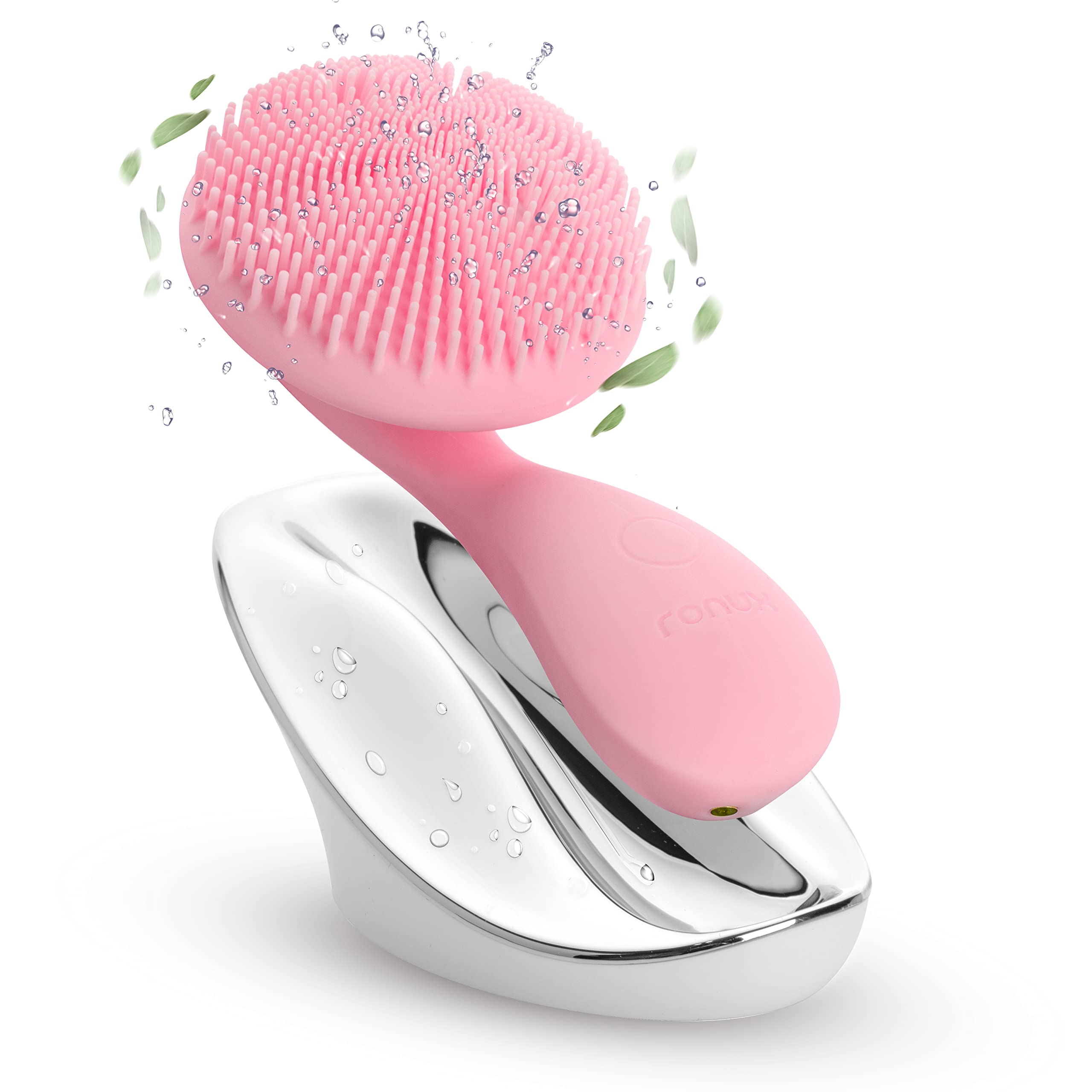 Ronux Silicone Facial Cleansing Brush - Electric, Rechargeable, Waterproof IPX7 - Face Massager - Deep Cleaning - Sonic Sc...