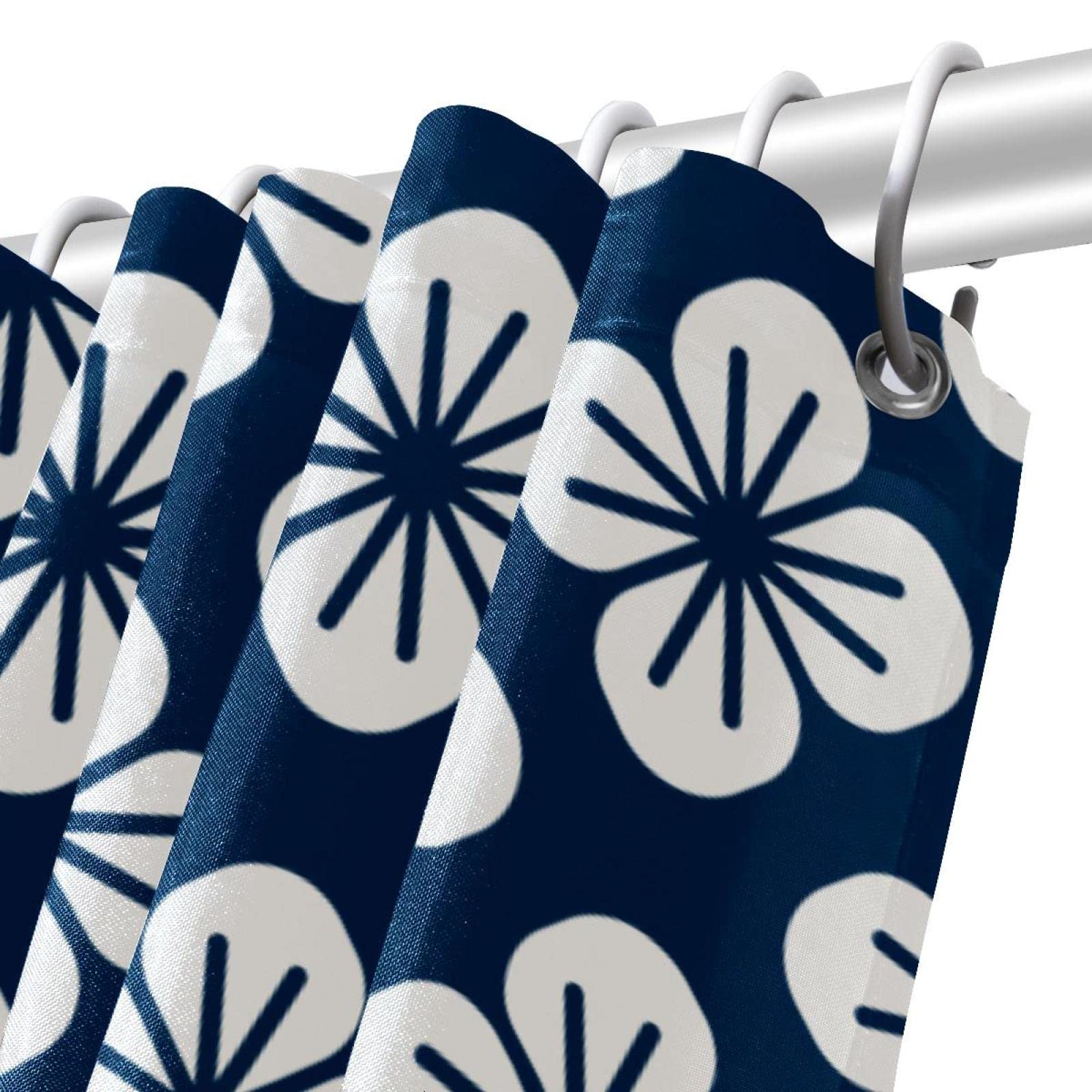 Hipposama Tenda da doccia con fiori di ciliegio rosa, set di