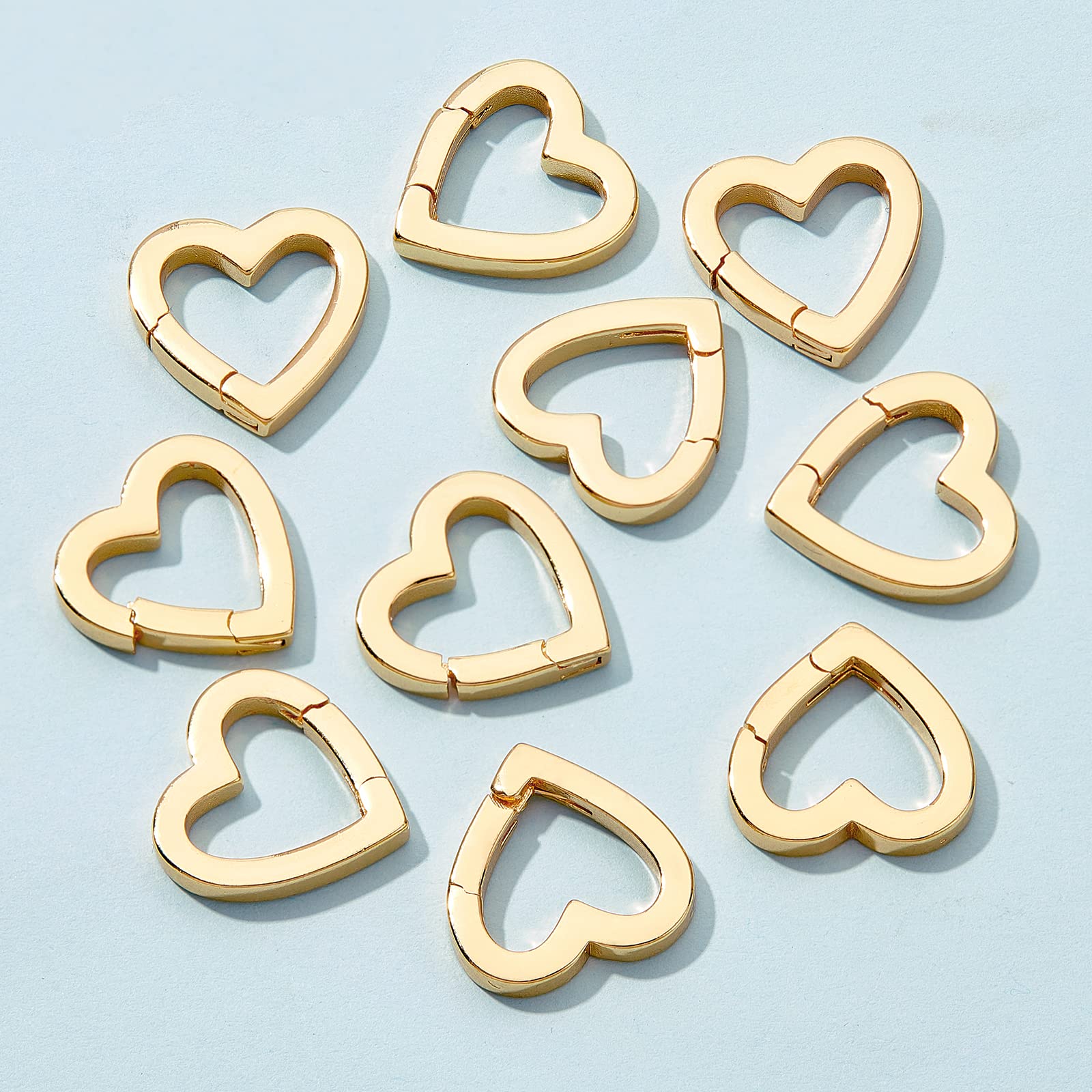 Amazon.com: BENECREAT 10pcs Brass Spring Rings 18K Gold