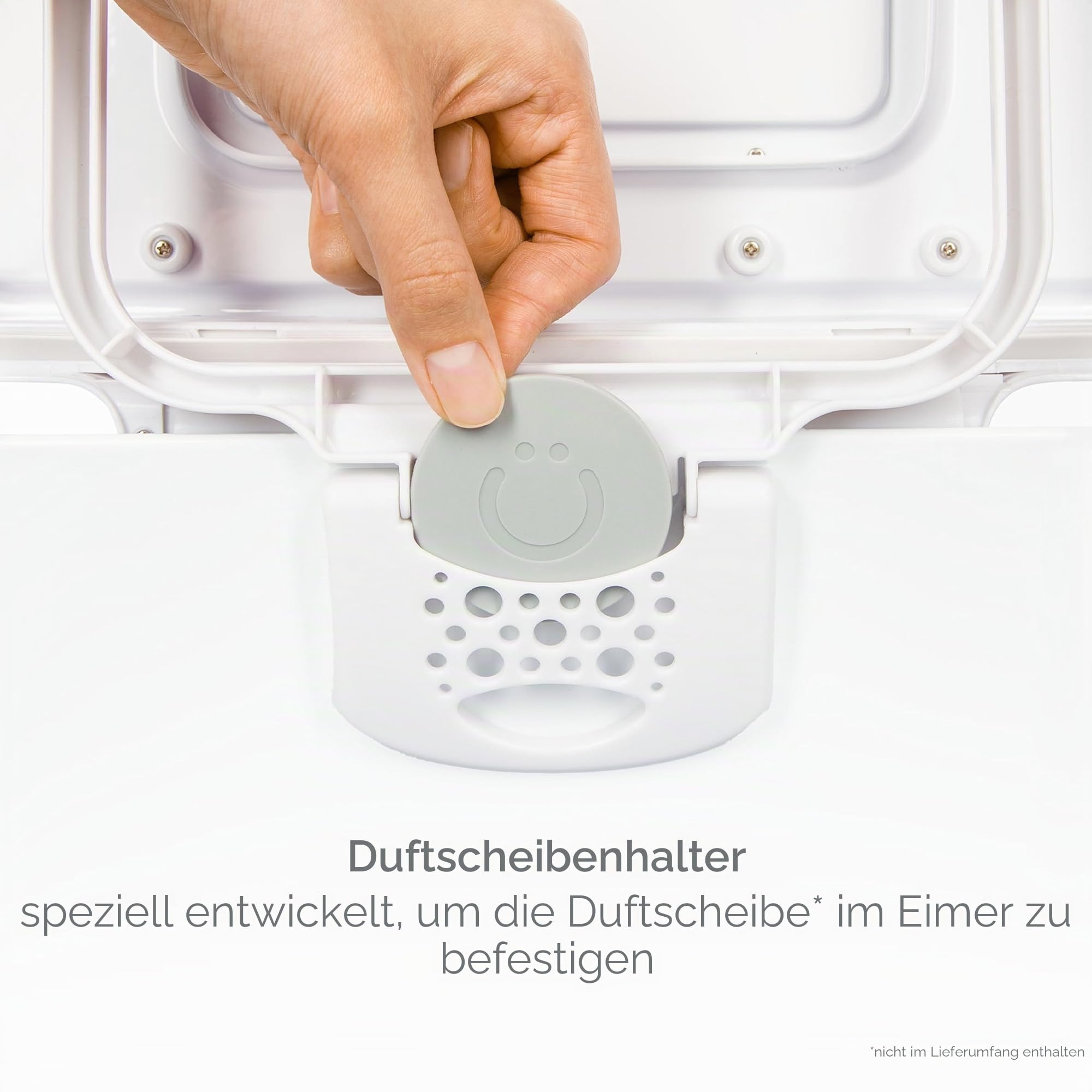 Ubbi Windeleimer für Erwachsene, Edelstahl, geruchsschließend, keine spezielle Tasche erforderlich, preisgekrönt, modernes Design, Weiß