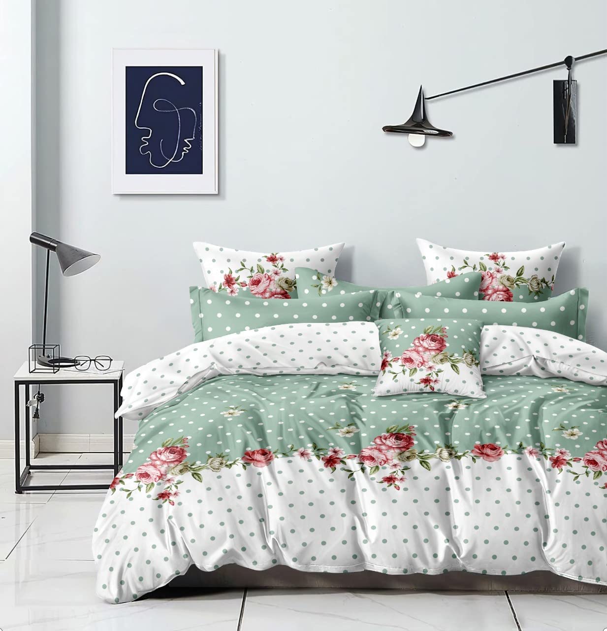 320 TC Soft Glace Cotton King Size Duvet Cover II Razai Cover II Quilt Cover II Dohar for Single Bed with Zipper (60x90 Inch) RU- 01-image-15