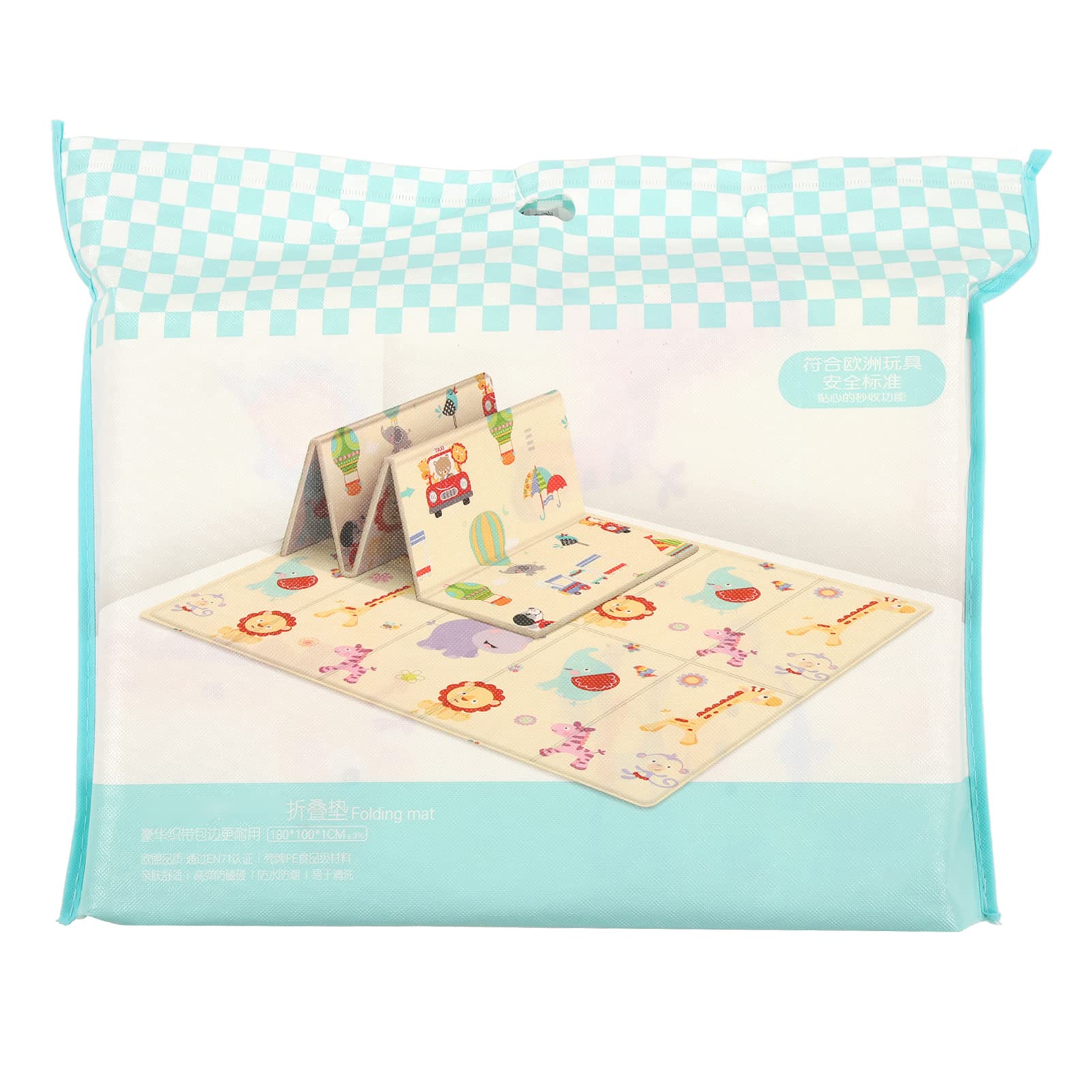 Tappetino da Gioco per Bambini Pieghevole, Tappetino da Gioco per attività Impermeabile Tappetino per Bambini in Schiuma per Gattonare Infantile