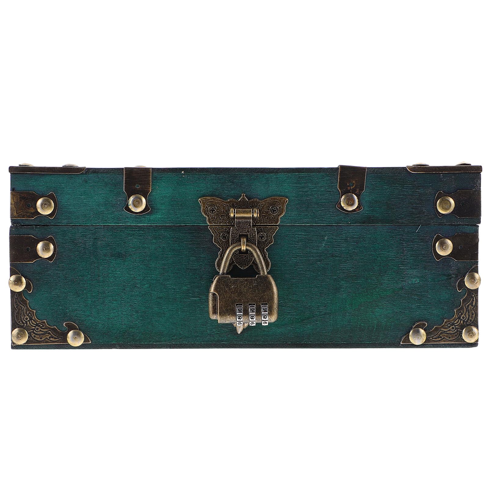 Boîte de rangement à bijoux bois sécurisée par un code secret rétro