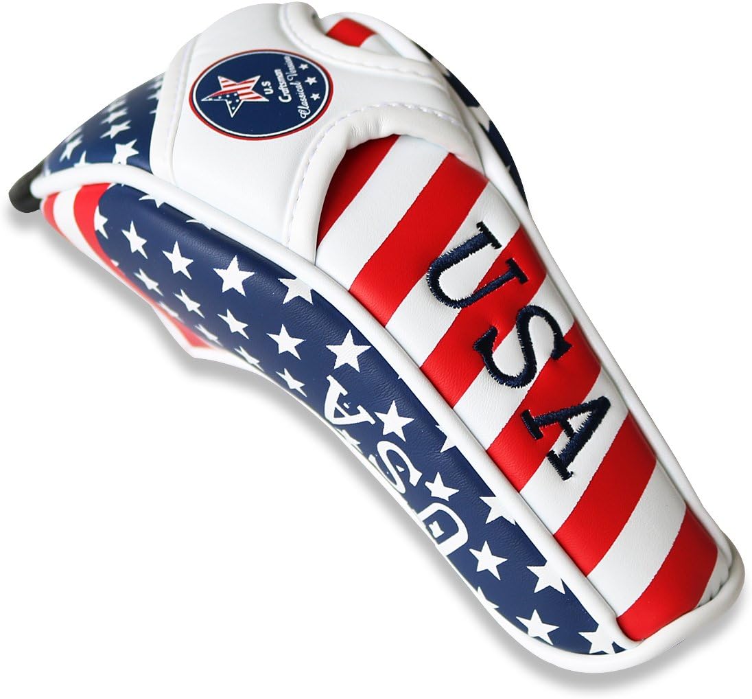 CRAFTSMAN GOLF Stars and Stripes Flag Headcover Head Cover for Scotty Cameron Taylormade Odyssey Driver Fairway Wood Hybrid