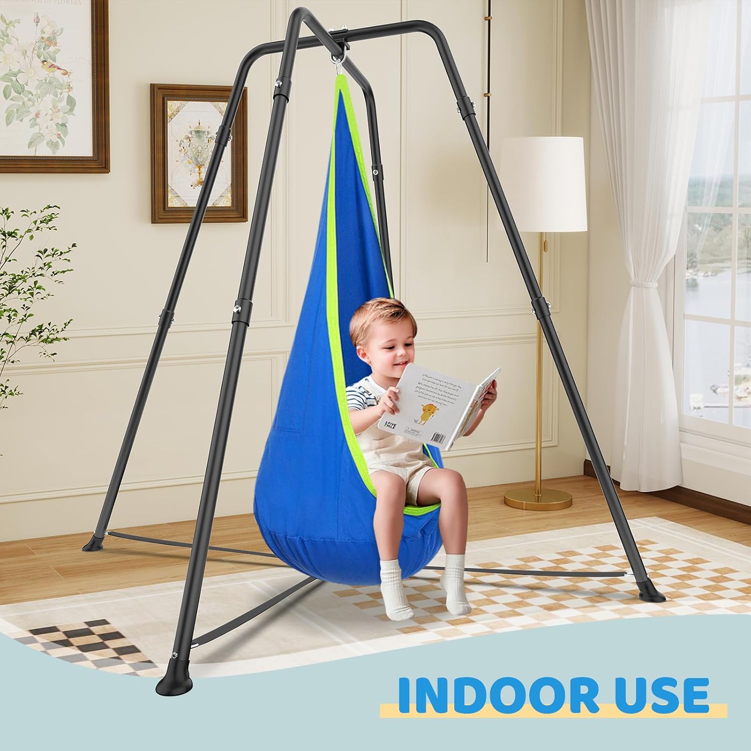 G TALECO GEAR Sensory Swing with Stand for Kids, Autism & Pod Swing image 5