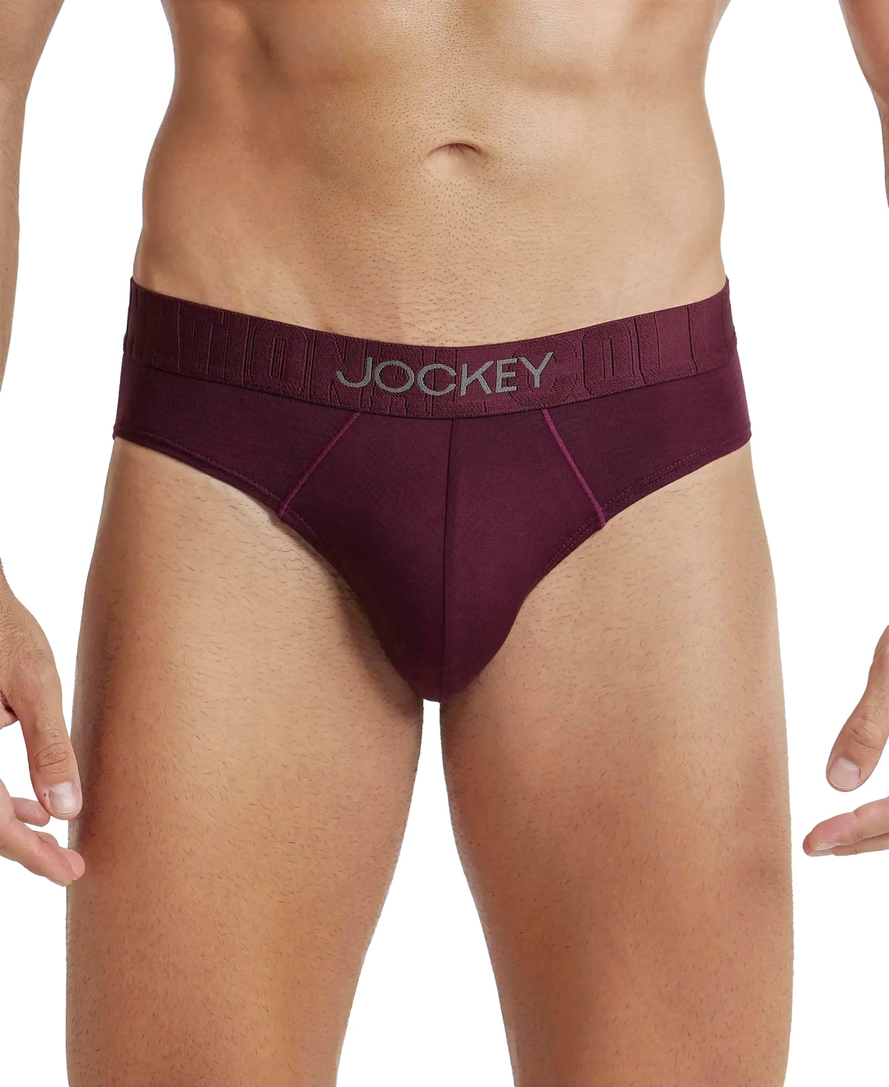 IC31 Men's Supima Cotton Elastane Stretch Solid Brief with Ultrasoft Waistband