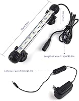 Vista 5 de LED Aquarium Light, Fish Tank Lights Underwater Crystal Glass Bright IP68 Waterproof Submersible Strip Bar Aquarium Tank Light, White, 7.5 inch