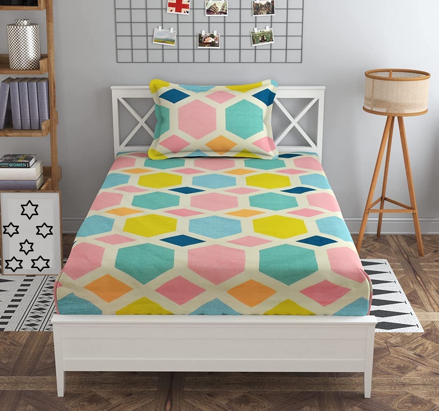 Amazon Brand – Umi Super Soft Brushed Microfiber Cotton Single Bedsheet with Pillow Cover,Bedsheet 60X90(Inches) Pillow Cover 17X27(Inches) Bedsheet for Single Bed-image-21