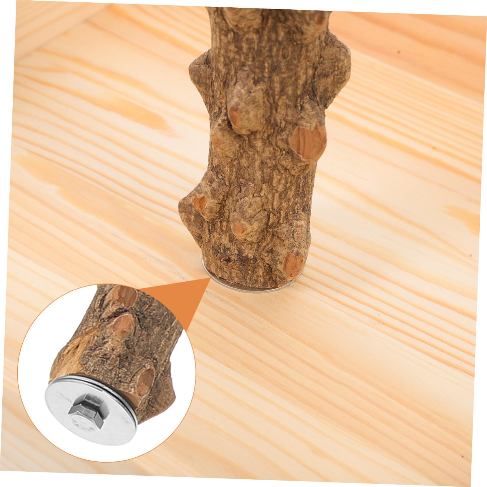Tragbarer Vogelkäfig Stand aus Natürlichem Holz Papageien Wellensittich Sitzstange mit Kauspielzeug für Training und Beschäftigung von Nymphensittichen und Kleinen Vögeln