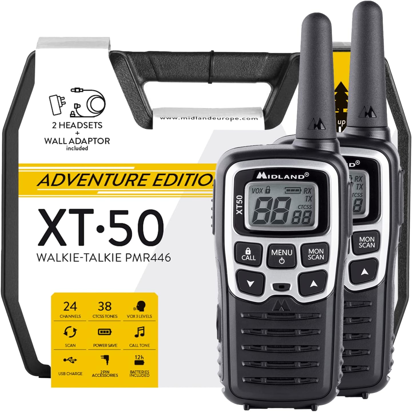 Radio Walkie Talkie Midland XT70 Adventure - Dual Band, 69 LPD + 24 PMR, 12 Km, Ricaricabile USB - Foto 13