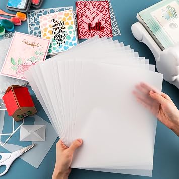 BAOFALI 30 Sheets/Set Translucent Vellum Paper,Frosted Smooth Vellum Paper Printable Vellums for DIY Invitations Greeting Cards Card Overlays,Drawing,Envelope 8.5x11inch/21.6x27.9cm 93gsm/29lb