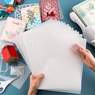 Briartw 90 Sheets Translucent Vellum Paper,135gsm 8.5 x 11 inches Printable Vellums,Heat Resistant Frosted Smooth Vellum Paper Sheets,for Card Overlays, Invitations Belly Bands, Envelope, Lantern