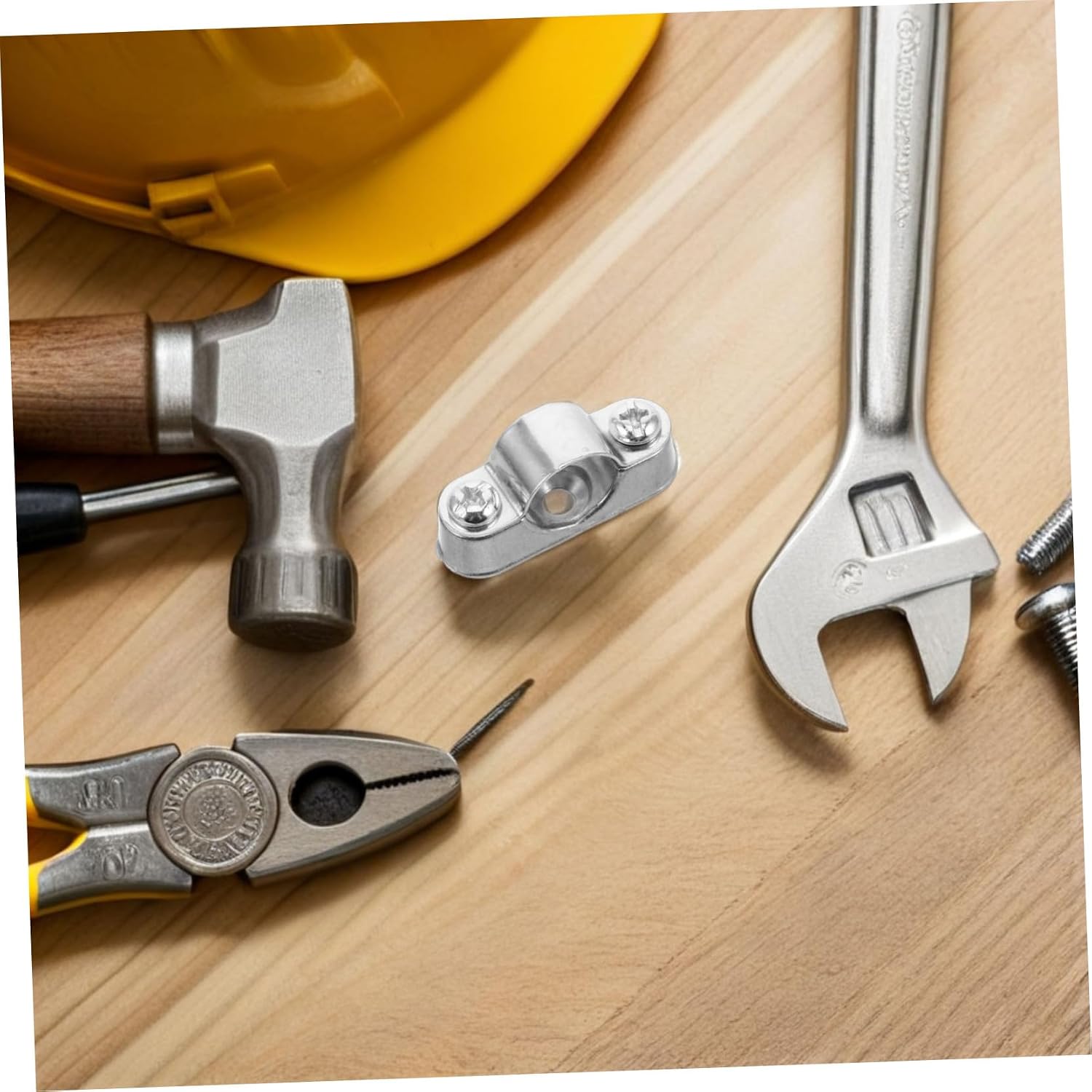 Cabilock 10pcs Heavy Duty Stainless Steel Pipe Support Bracket Reliable Adjustable Wall Mounted Pipe Clips for Plumbing and Hvac Systems Strong Load Bearing Capacity and Easy Installation
