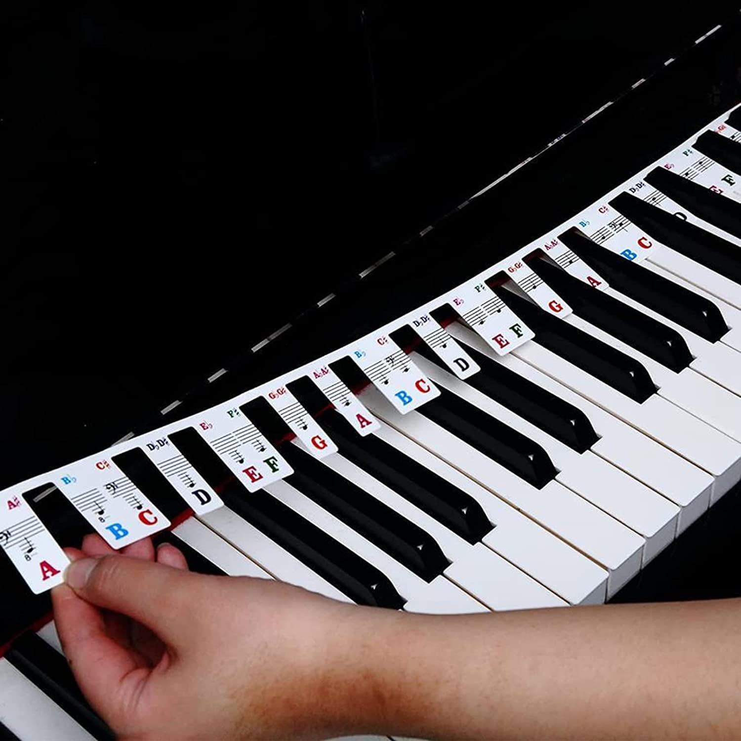 SDYQD Removable Piano Keyboard Note Labels Silicone Piano
