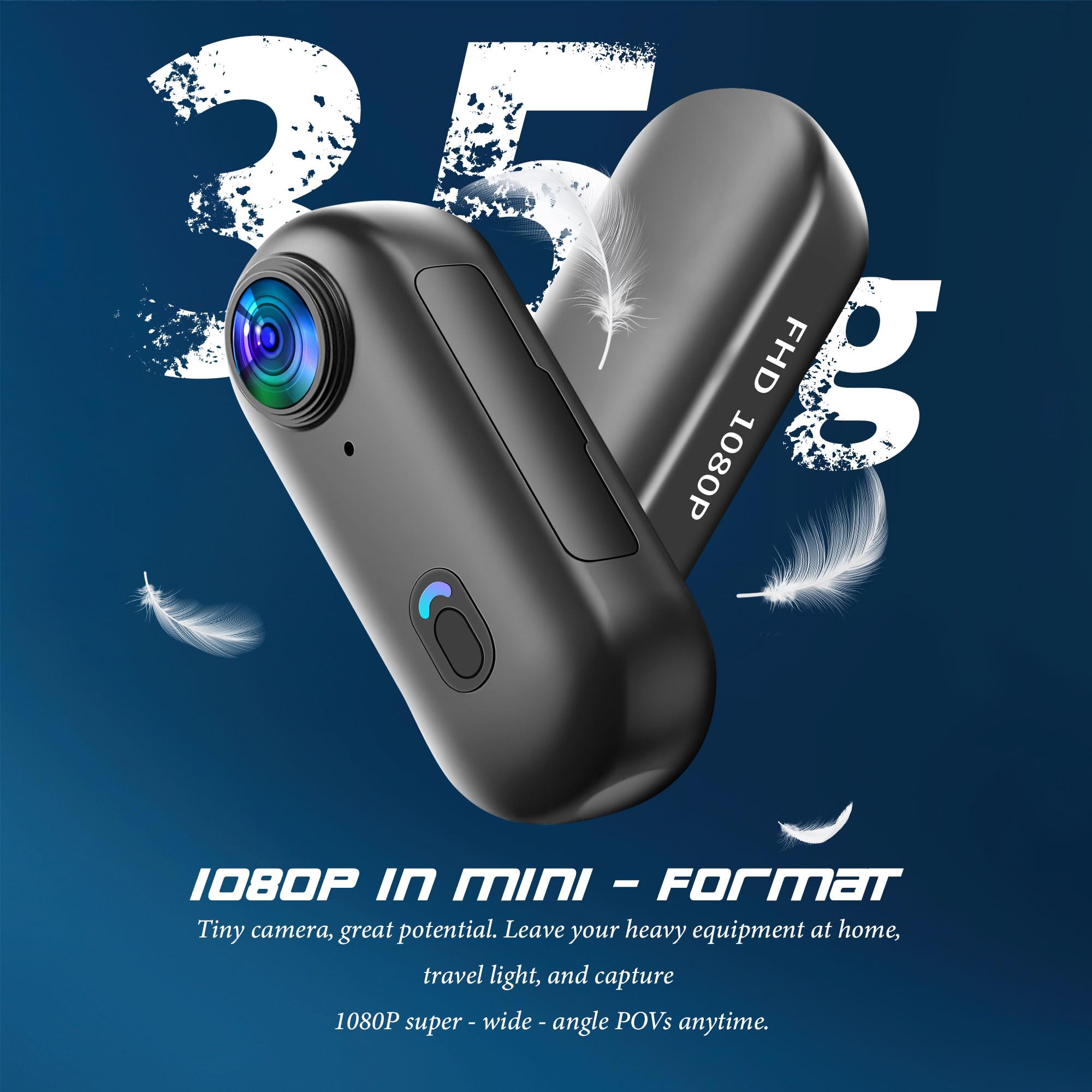 Mini Action Cam WIFI,1080P Unterwasserkamera Wasserdicht bis 30M,Freihand-POVs,Überall Anbringbar,360° Helmkamera Motorrad Fahrrad Bodycam Körperkamera,Mini Kamera,Multifunctional Accessories