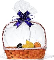 Vista 11 de Paquete de 50 bolsas grandes de celofán de 24 x 30 pulgadas, para cestas de regalo de celofán transparente, extra grandes de 2.3 mil de grosor