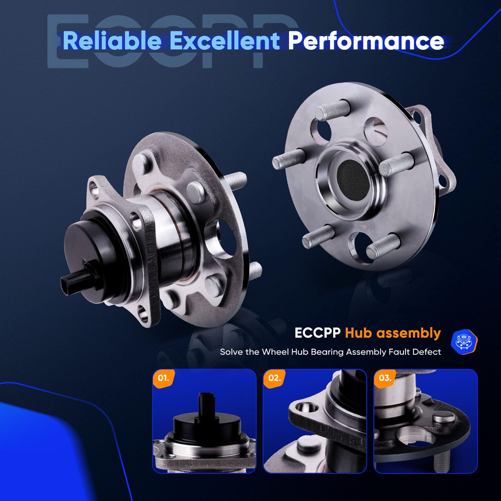 Amazon.com: ECCPP 512418 Wheel Bearing Hub Assembly for Scion xB