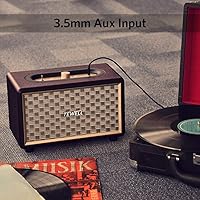 Vista 3 de Altavoces Bluetooth Vintage con Tecnología de Graves Mejorados, Inalámbricos y Entrada Auxiliar de 3.5mm para Celular, Alimentados por AC