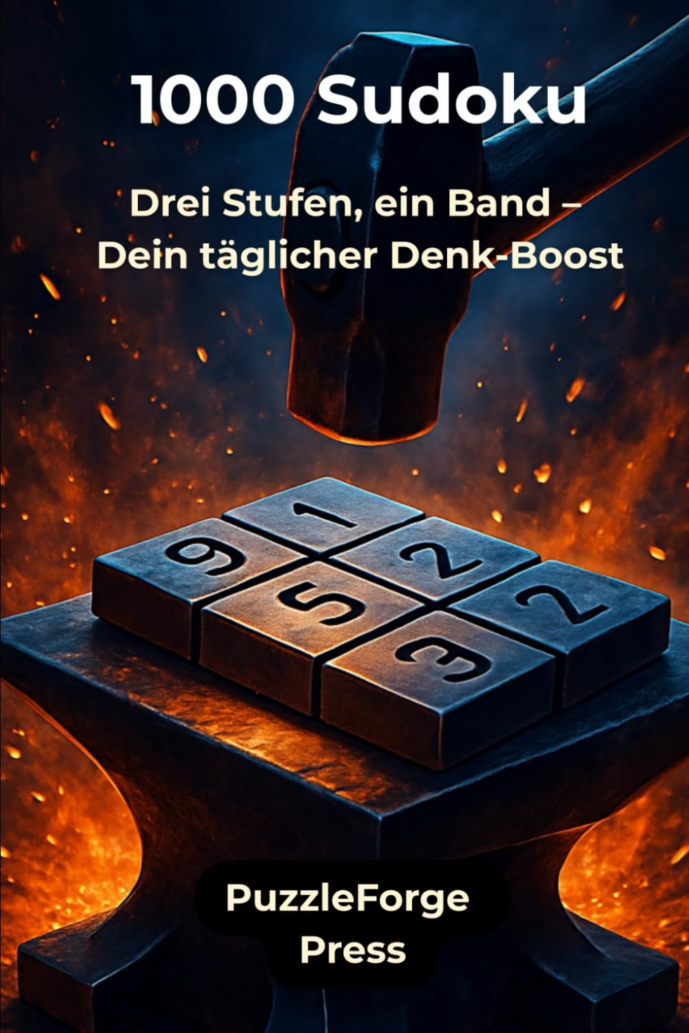 1000 Sudoku: Drei Stufen, ein Band – Dein täglicher Denk-Boost (PuzzleForge™ Sudoku Mix Schmiede-Reihe – Abwechslungsreiches Gehirntraining von leicht bis extrem)