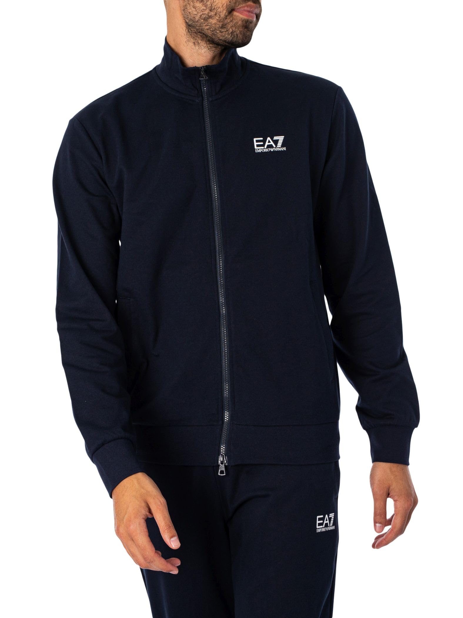 EA7 Emporio Armani Tuta Uomo Core Identity in cotone 8NPV60PJVRZ 8058997450553 Armani Blu L