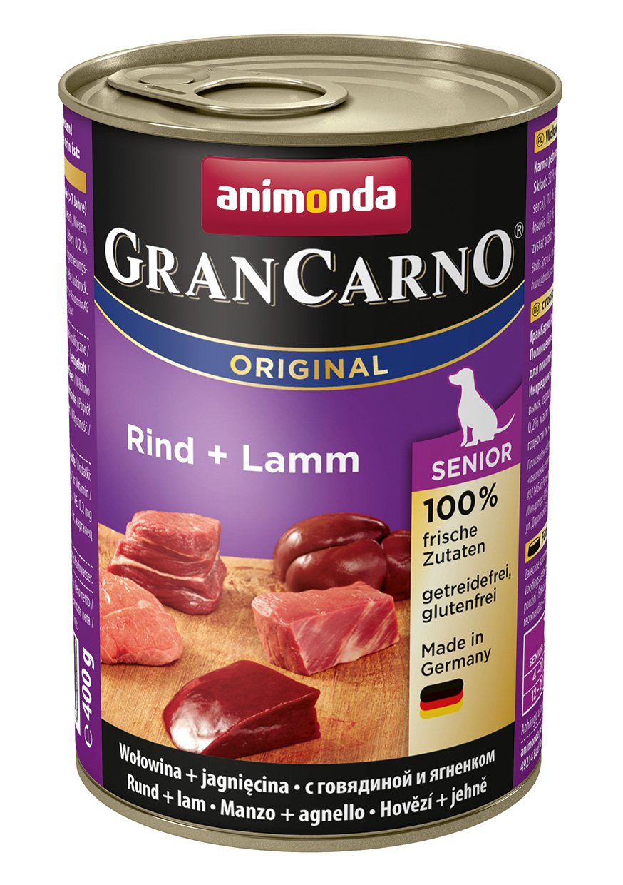 Animonda Gran Carno Dog Food Senior Beef and Lamb 400 g (Pack of 6)