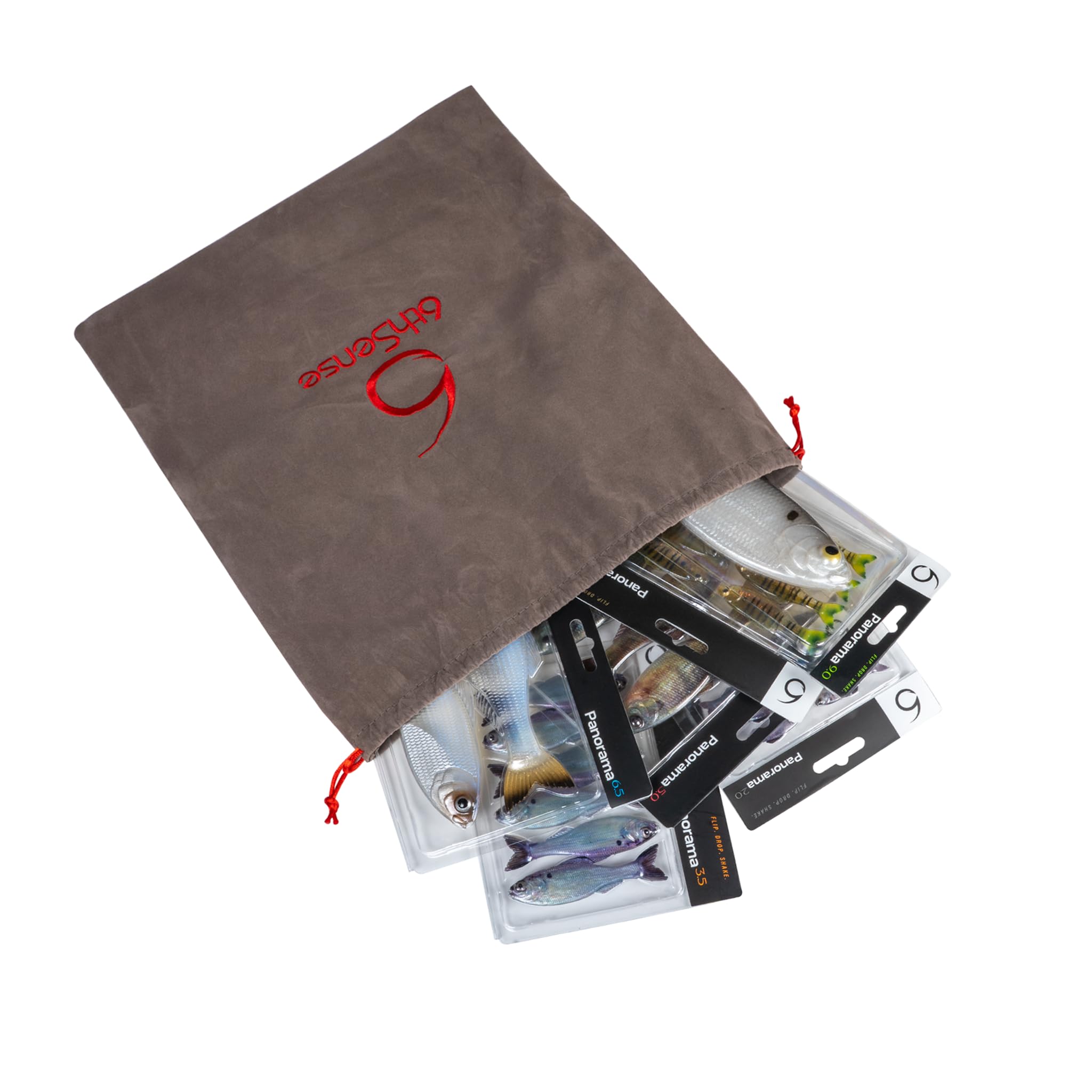 6th Sense – Panorama Sampler Pack – Multi-Size Soft Swimbait Variety Bundle for Bass Fishing, Includes Six Realistic Live Colors