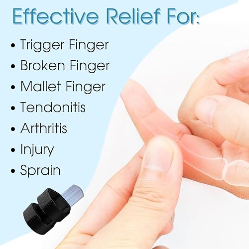 Miniatura 3 de 5 férulas para el dedo del pulgar, férulas de gatillo, soporte para el dedo, dedo de mazo lesionado, dedos rotos para enderezar, alivio del dolor,