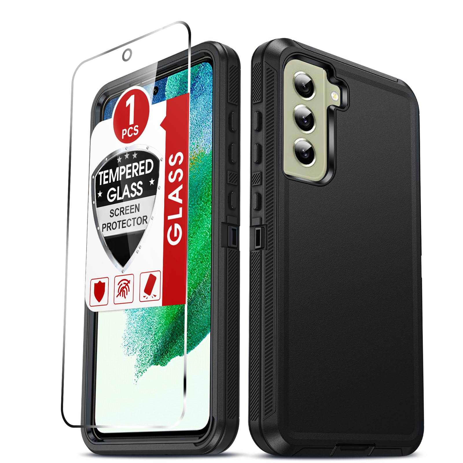 Coque robuste Galaxy S21 FE de qualite militaire antichoc 3 en 1 - 8