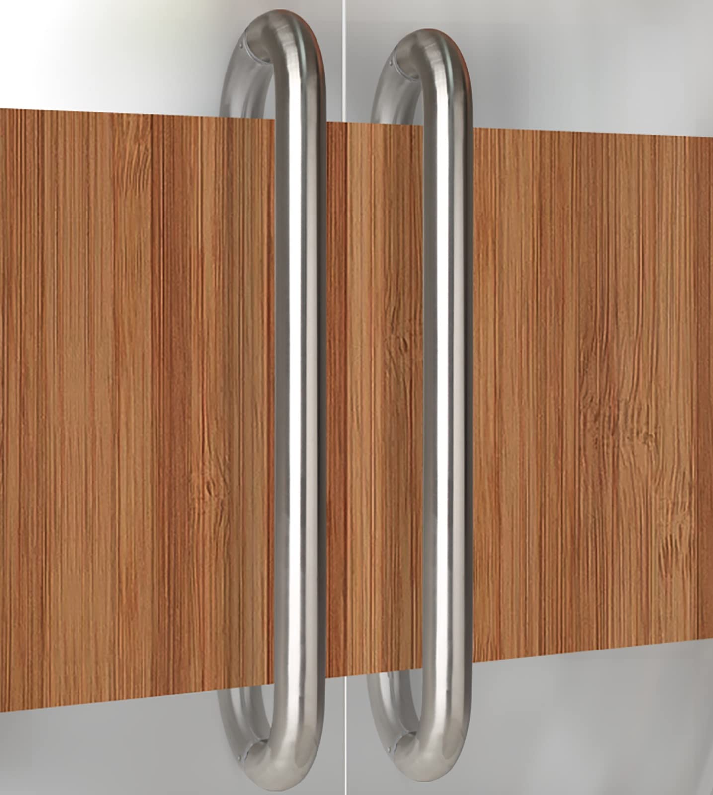 Set Maniglie Per Porta Maniglia Rotonda Per Porta Del Fienile In Acciaio Inossidabile, Maniglia Per Porta Moderna In Vetro Pesante Per Doccia Nella Hall Dell'hotel, Barra Scorrevole Lunga 16
