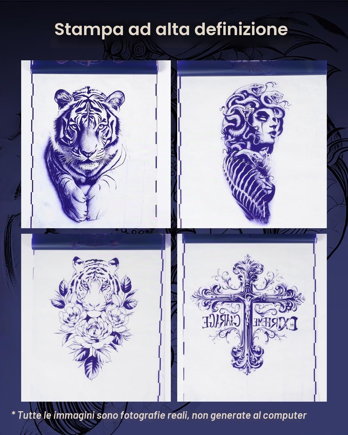 Phomemo Premium Tattoo Transfer Papier, M08F Tattoo Transfer Papier für Tattooing, Compatibile con M08F TP81 M08F Plus, 100 Fogli