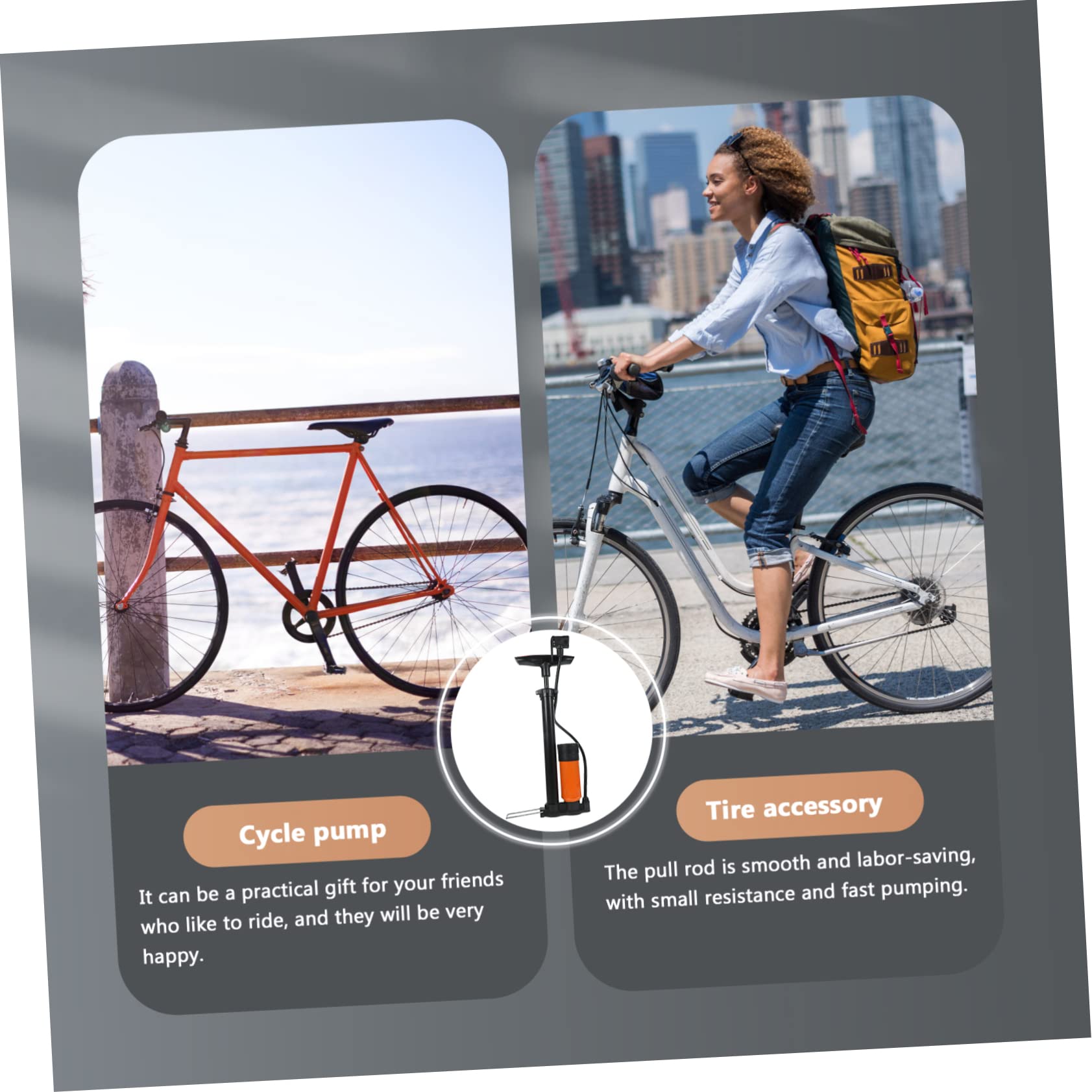 SOIMISS Bomba De Neumáticos De Alta Presión Inflador Vertical Portátil Bomba De Bicicleta Doméstica para Ciclismo Inflado De Bicicletas y Motocicletas Uso Casa