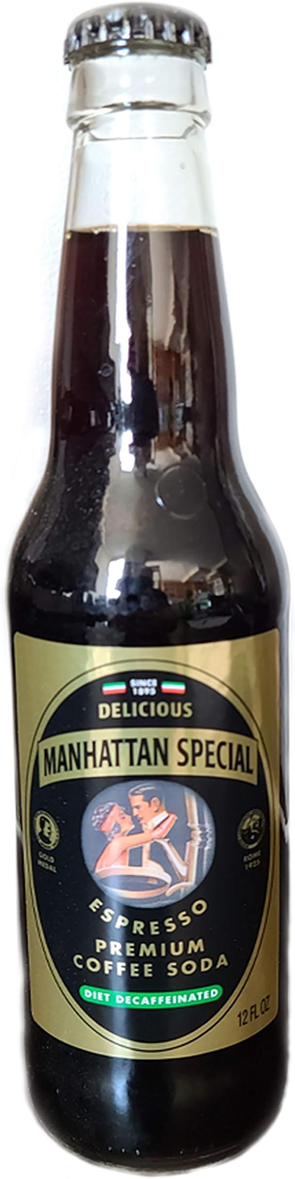 Manhattan Special - Diet Decaffeinated - Espresso Premium Coffee Soda - 12 oz (24 Glass Bottles)