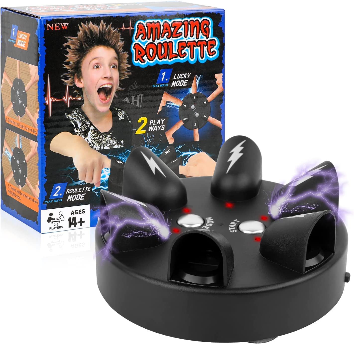 Micro Electric Shocking Lie Detector, Finger Shock Game Shocking Roulette Truth Or Dare Game Party Analyzer Consoles Gifts,Decompression Funny Toy