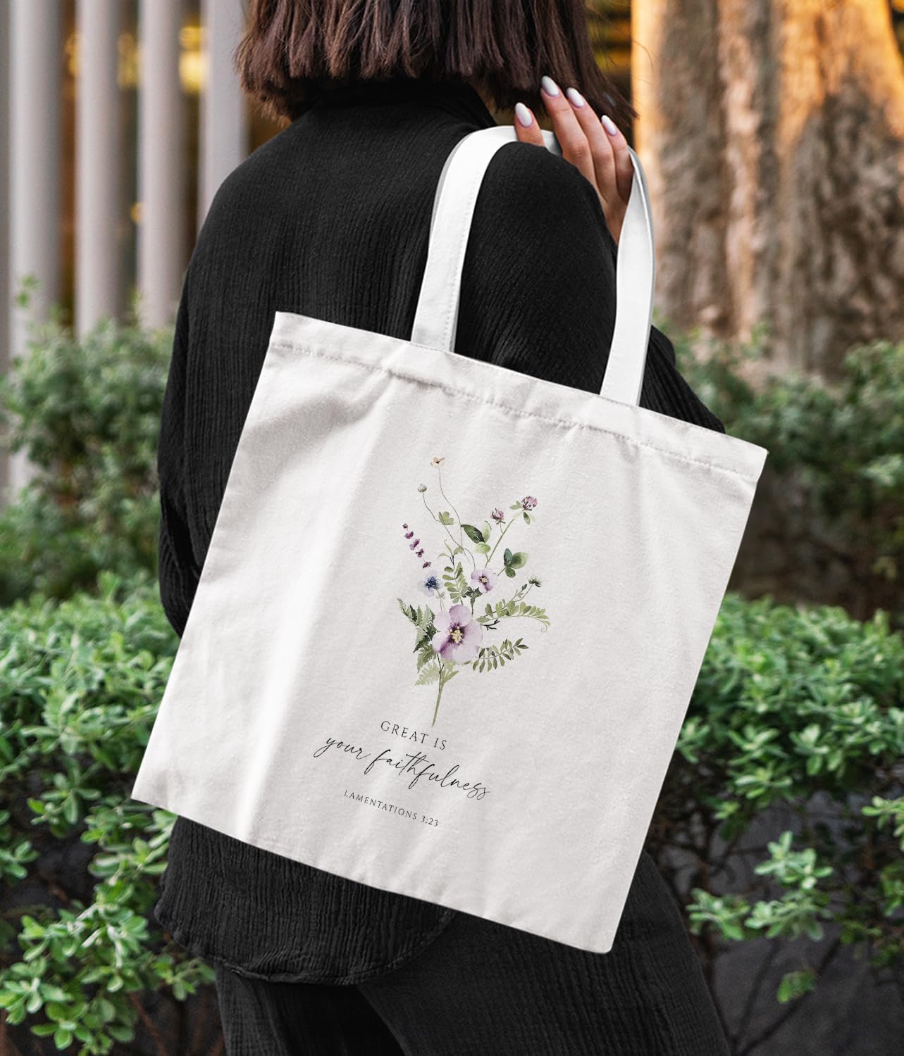 Christian Tote Bag, Christian tote Bag for Women, Bible tote bag, Bible Tote Bags for Women, Foral Tote Bag - Image 6